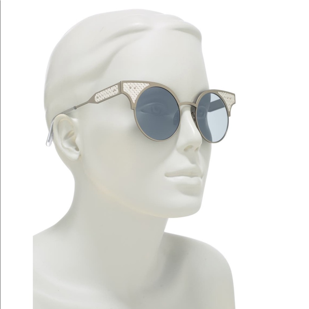Bottega Veneta Special Edition Silver Silver Silver Sunglasses